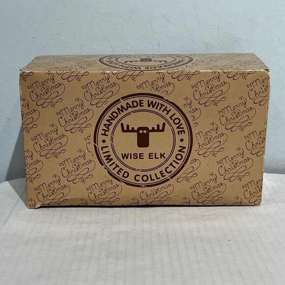 Wise Elk Glass Christmas Ornaments Poinsettia Set Of 2  Bulbs‎ Clear Painted - Picture 4 of 5